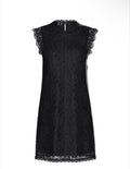 Pieces Black Lace Mini Dress - Sleeveless Cocktail Party Dress
