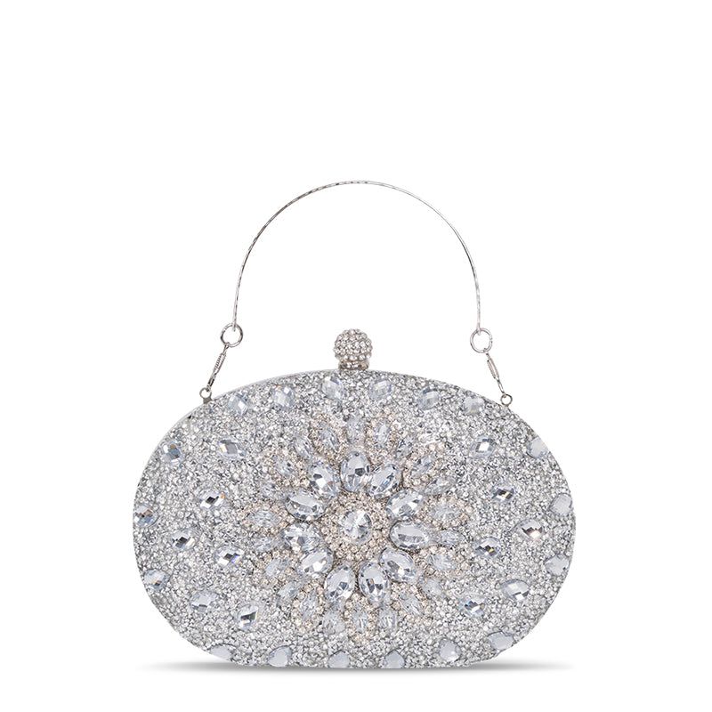 Crystal Evening Clutch Purse - Rhinestone Handbag for Women, Party Prom Wedding