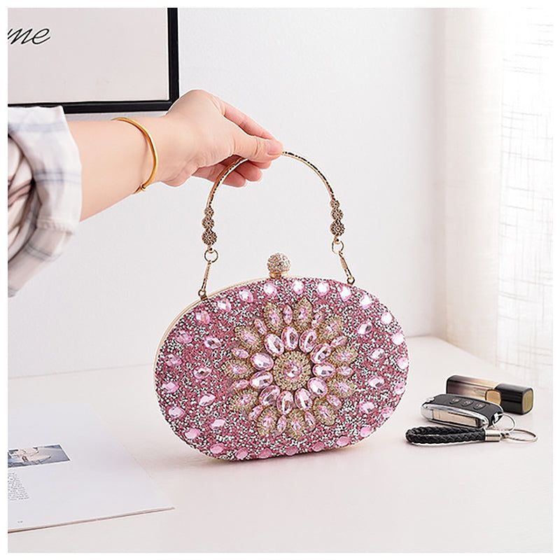 Crystal Evening Clutch Purse - Rhinestone Handbag for Women, Party Prom Wedding