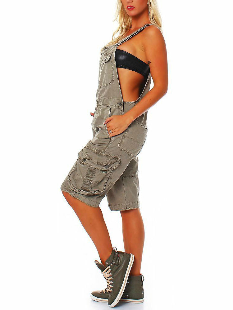 Cora Denim Overalls for Women | 100% Cotton, Adjustable Straps, Cargo Pockets