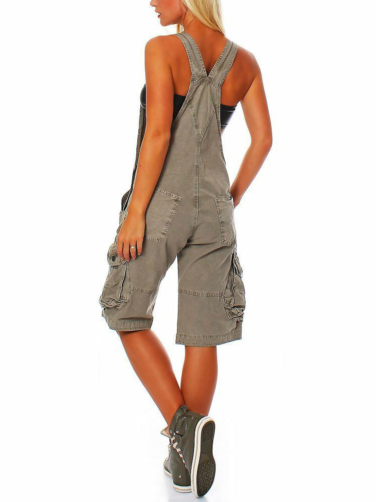 Cora Denim Overalls for Women | 100% Cotton, Adjustable Straps, Cargo Pockets
