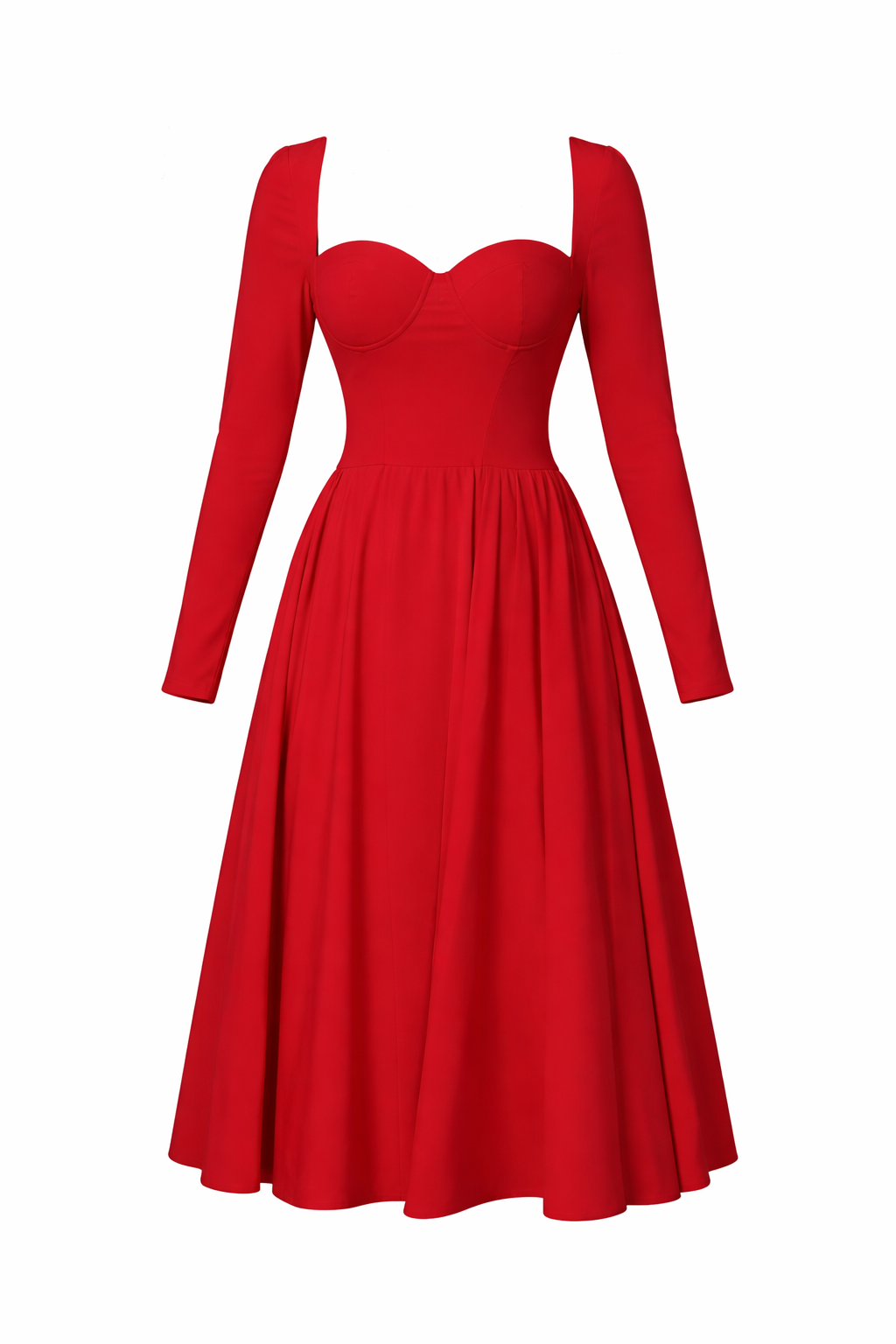 Jesolice Scarlet Sweetheart Tie-Back A-Line Midi Dress