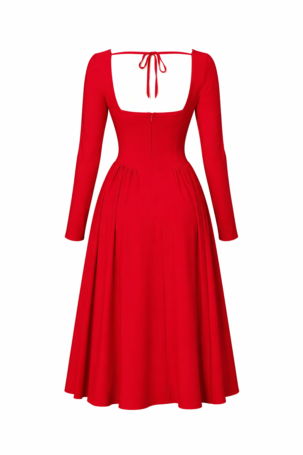 Jesolice Scarlet Sweetheart Tie-Back A-Line Midi Dress