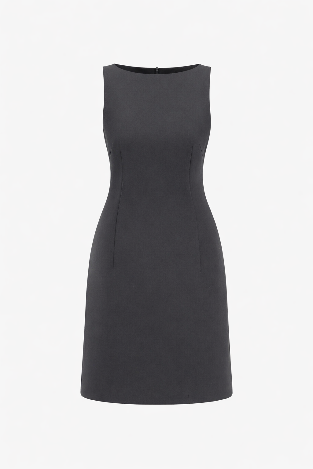 Jesolice Elegant Charcoal Sleeveless Sheath Dress