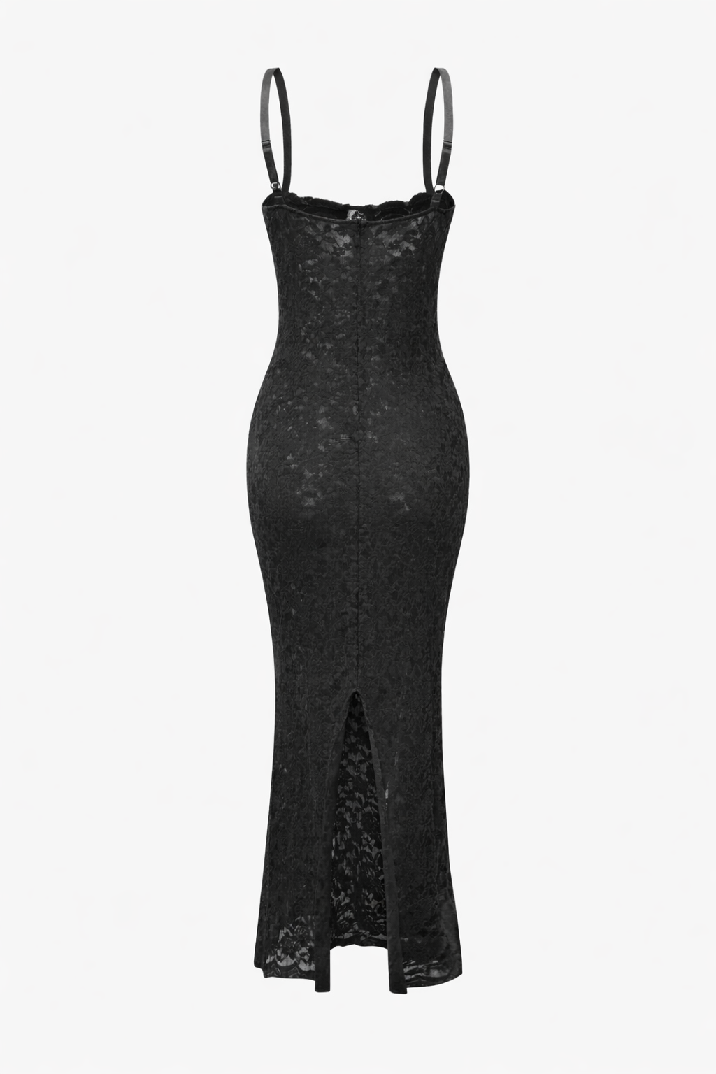 Midnight Lace Bustier Maxi Dress