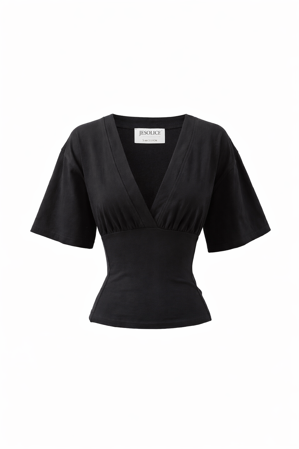 Jesolice Sculpted V-Neck Crop Top