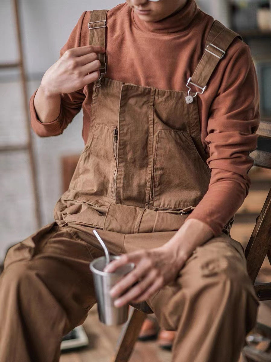 Luna Unisex Black Overalls | 100% Cotton, Roomy Fit