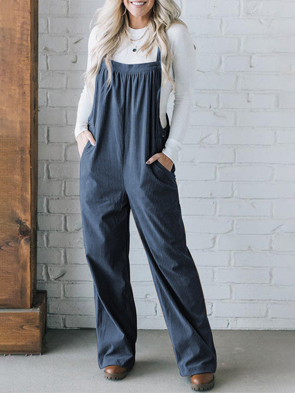 Luna Women's Jean Overalls | Soft Ribbed Corduroy, Adjustable Straps
