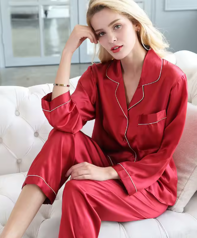 Luxury Women's Satin Pajama Set - Multiple Colors, Soft Silky Feel, Comfortable Sleepwear