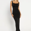 Cowl Neck Maxi Dress - Backless Evening Gown - Elegant Formal Dress, Available in Black, White, Brown, Green
